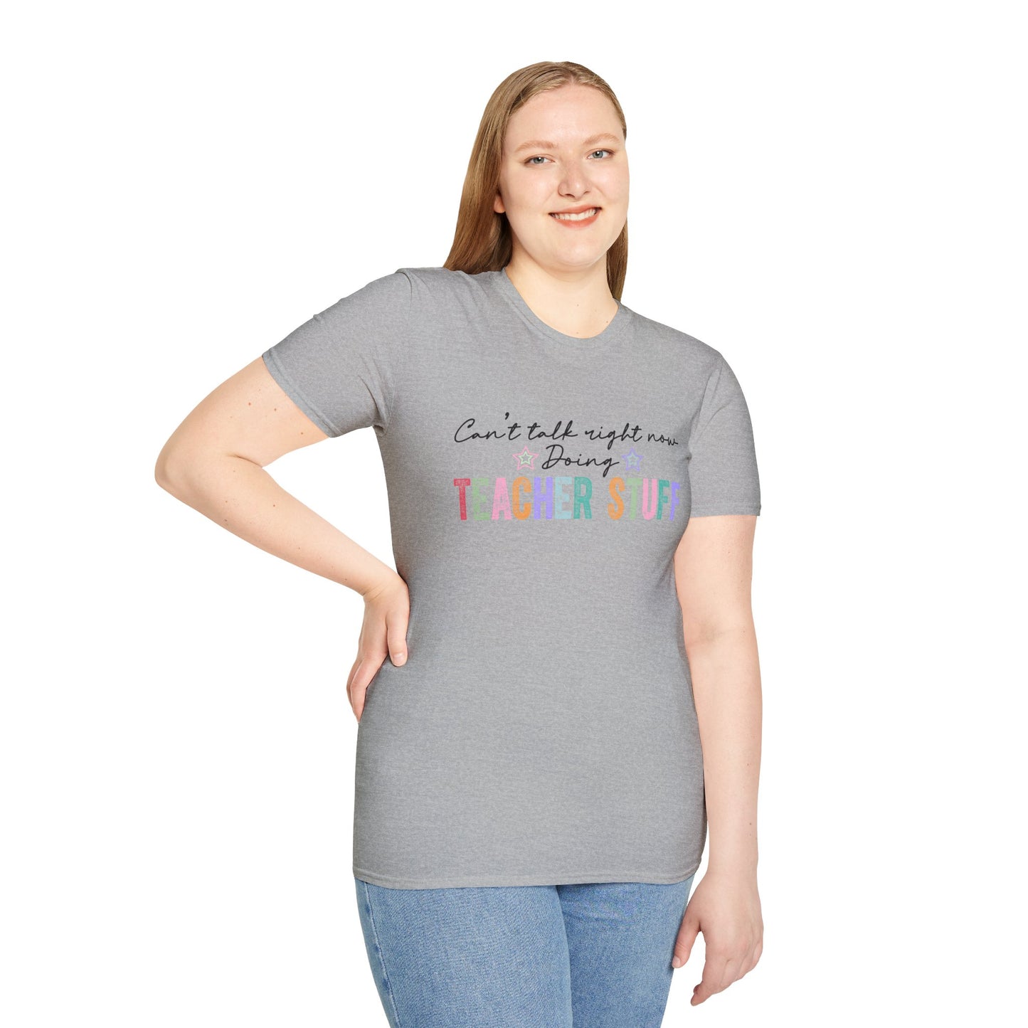 Teacher Vibes Unisex Softstyle T-Shirt - Perfect Gift for Educators, Back to School, Teacher Appreciation, Casual Wear, Classroom Style