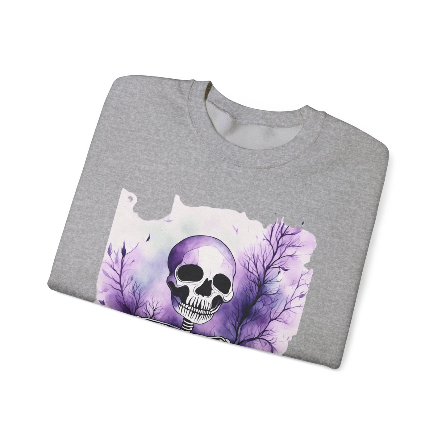 Skeleton Art Unisex Sweatshirt, Cozy Fall Fashion, Halloween Outfit, Artistic Gift, Skeleton Sweatshirt, Soft Crewneck