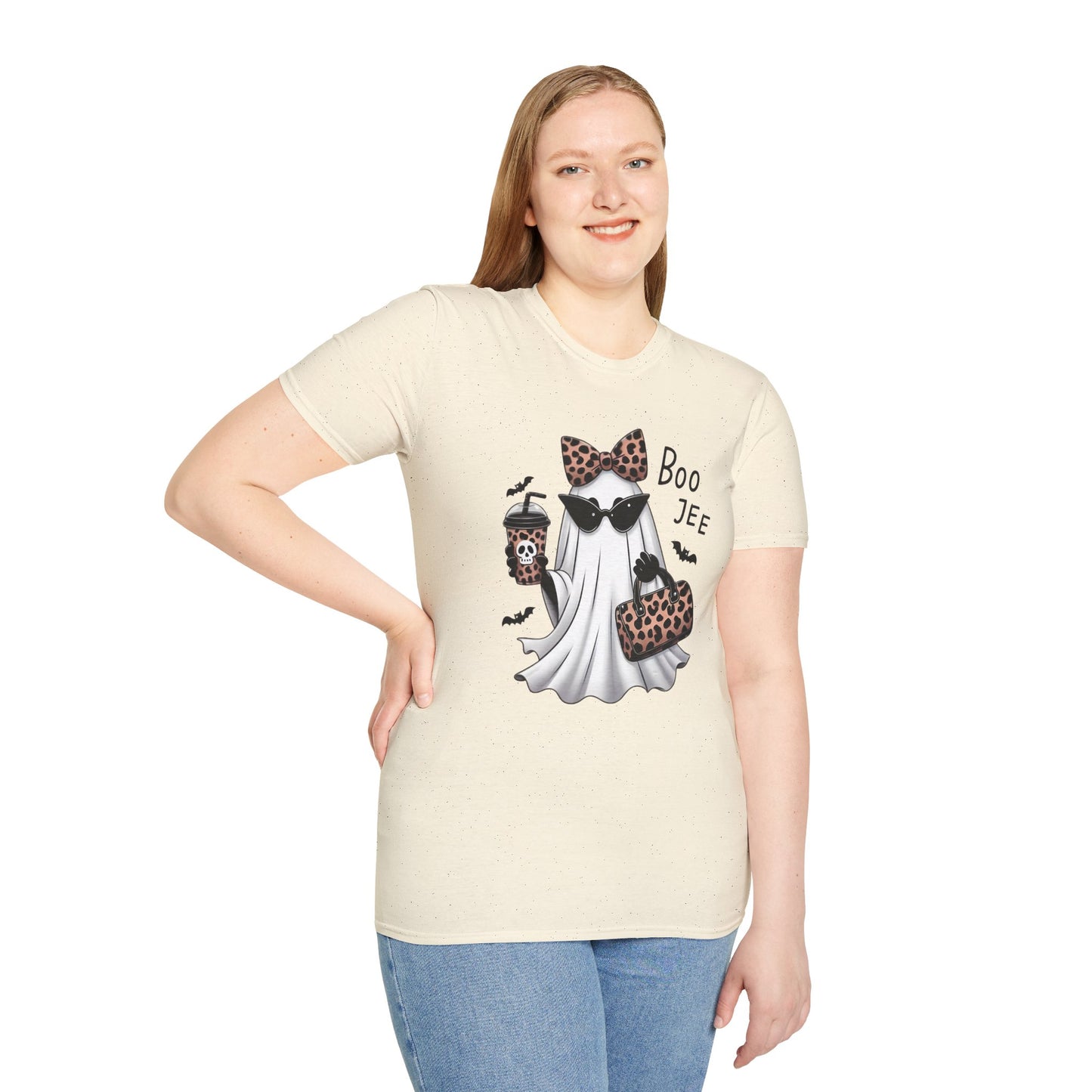 Spooky Chic T-Shirt, Halloween Shirt, Ghost Style Tee, Boo Jee Graphic Tee, Fun Unisex T-Shirt