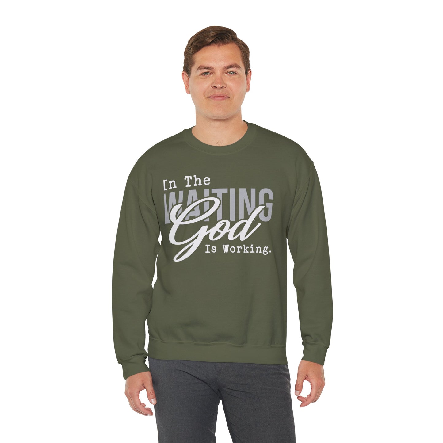 Inspirational Unisex Sweatshirt - 'In The Waiting God Is Working' - Cozy Gift for Faithful Friends, Spiritual Motivational Wear, [...]