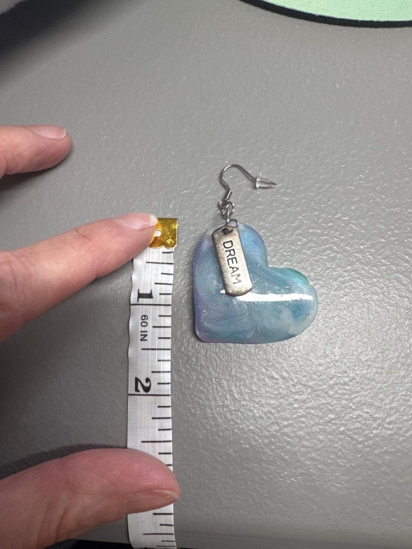 Resin Heart Earrings