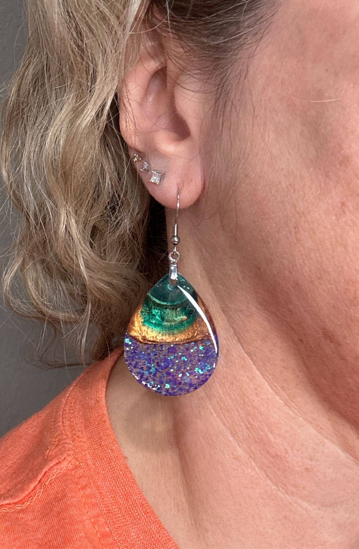 Multicolor Resin Earrings