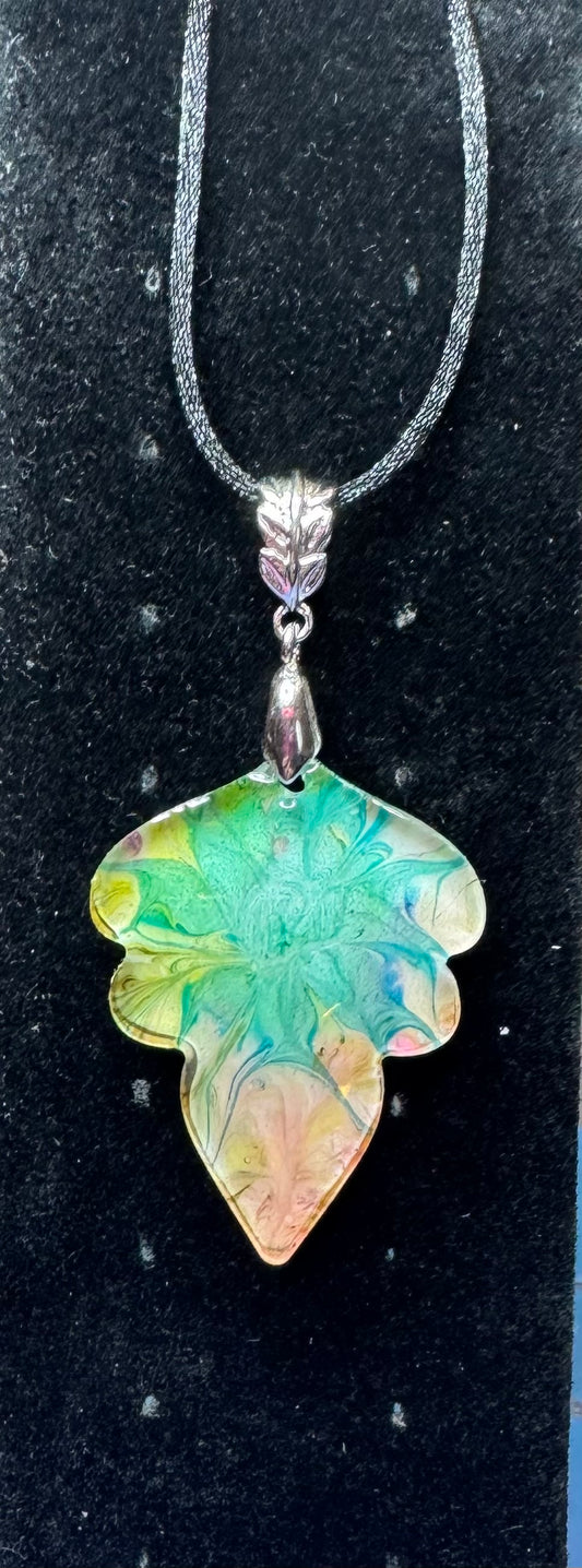 Spring Aura Resin Pendant Necklace