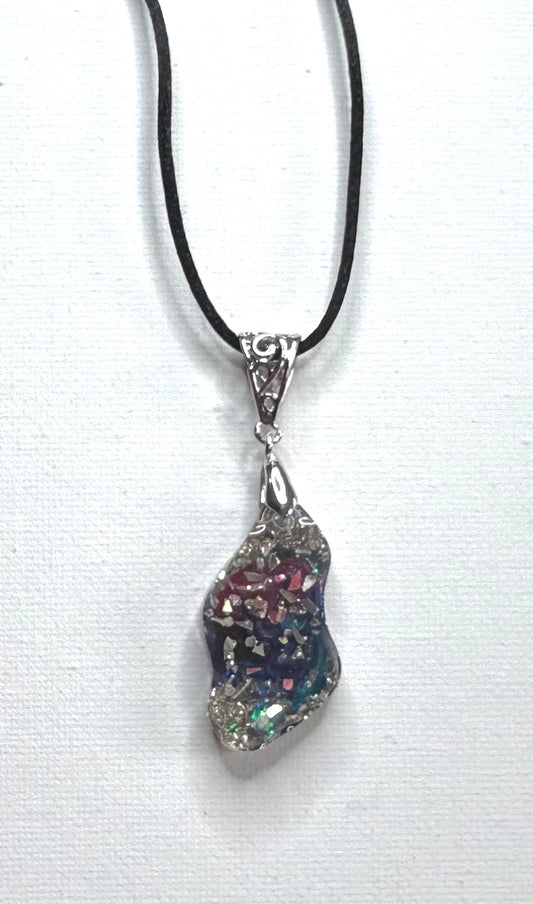 Celestial Drip Iridescent Pendant Necklace