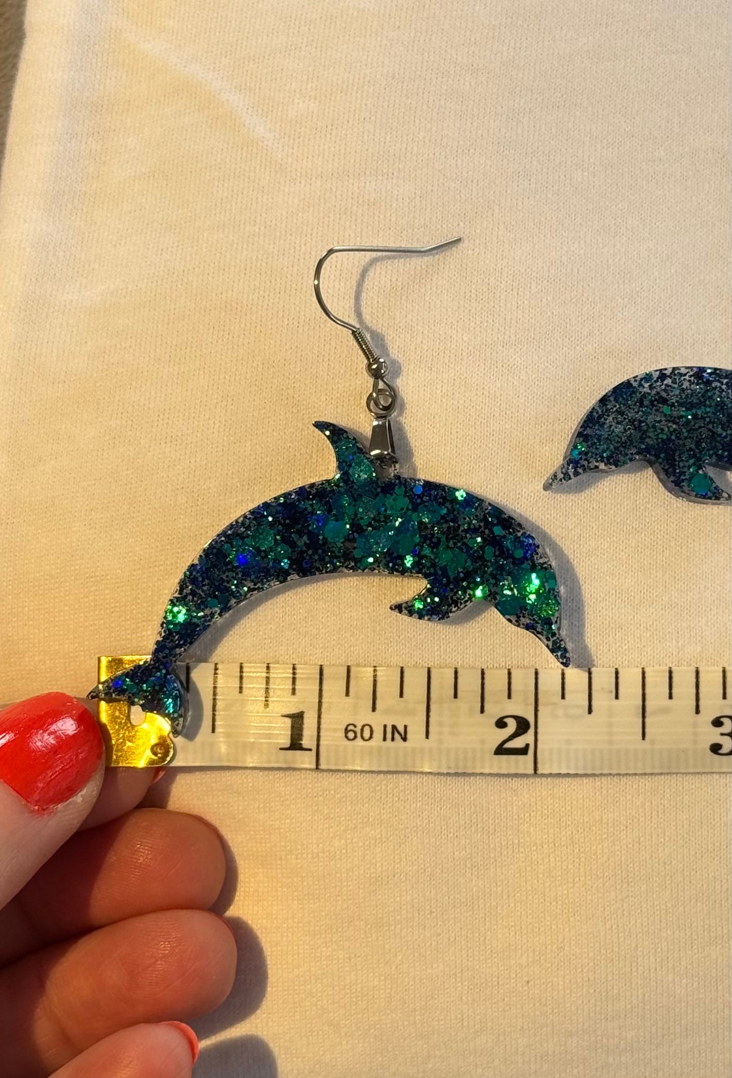 Sparkly Dolphin Earrings – Glittery Ocean-Inspired Jewelry