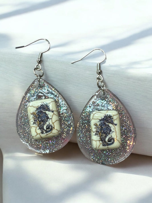 Seahorse Resin Earrings
