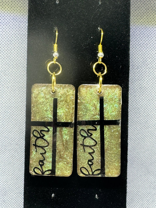 Faith Resin Earrings