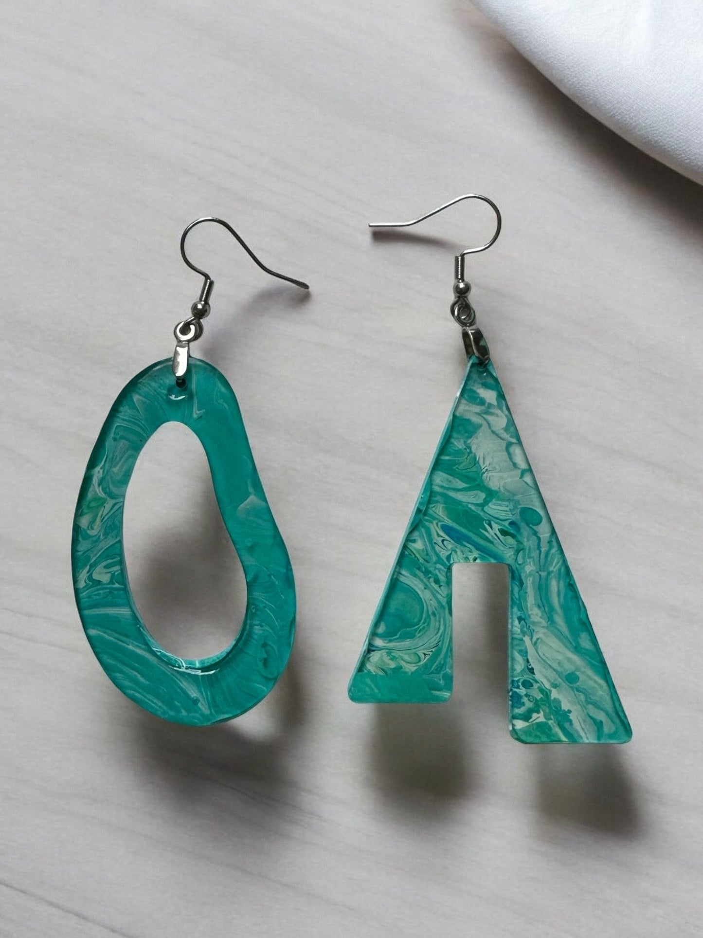 Resin Acrylic Pour Earrings