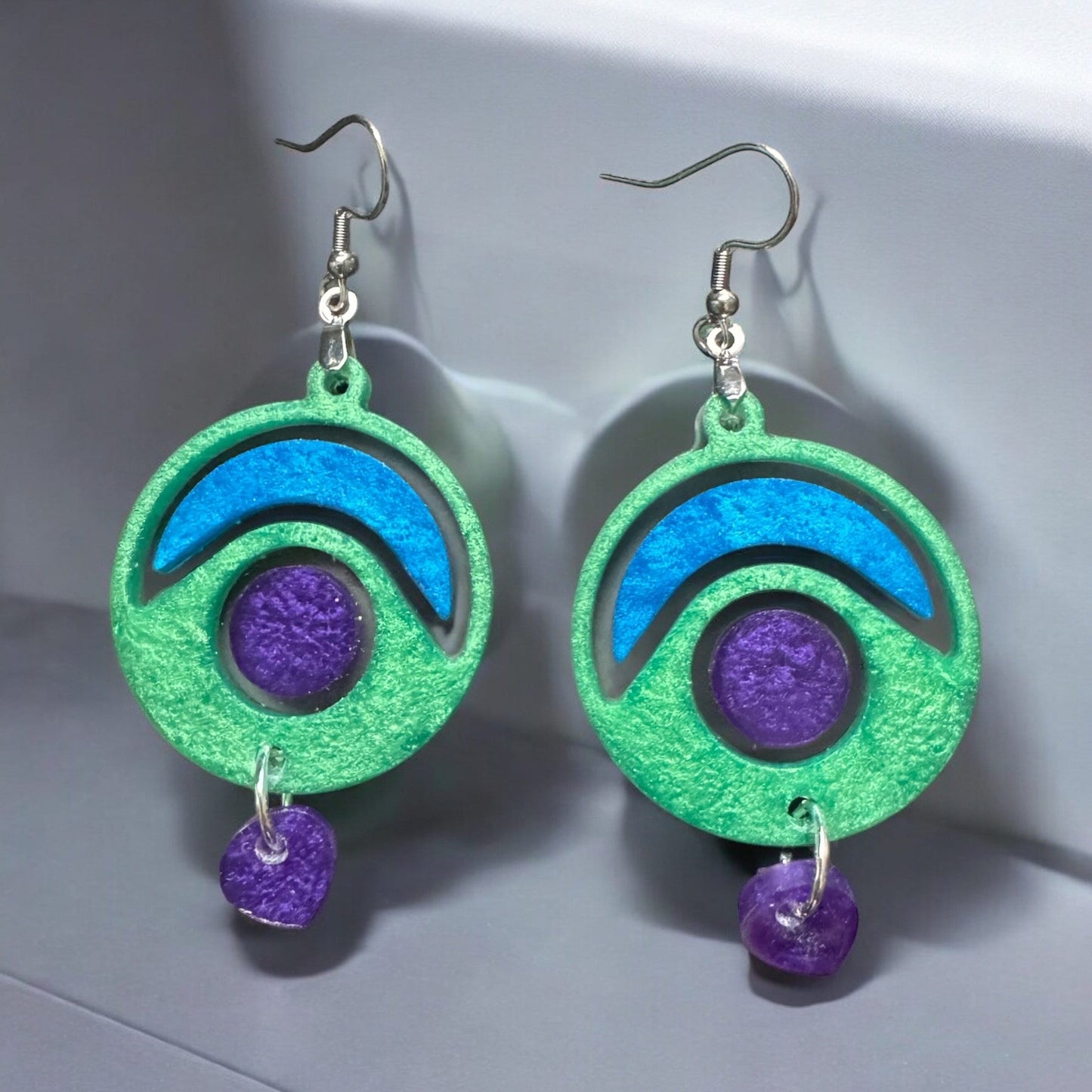Color Block Resin Earrings