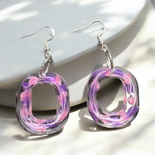 Simple Swirl Resin Earrings
