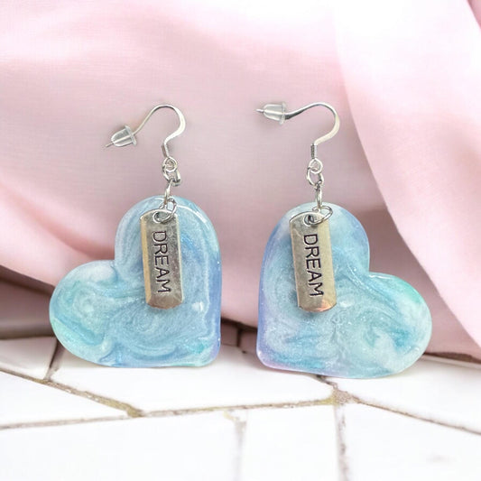 Resin Heart Earrings
