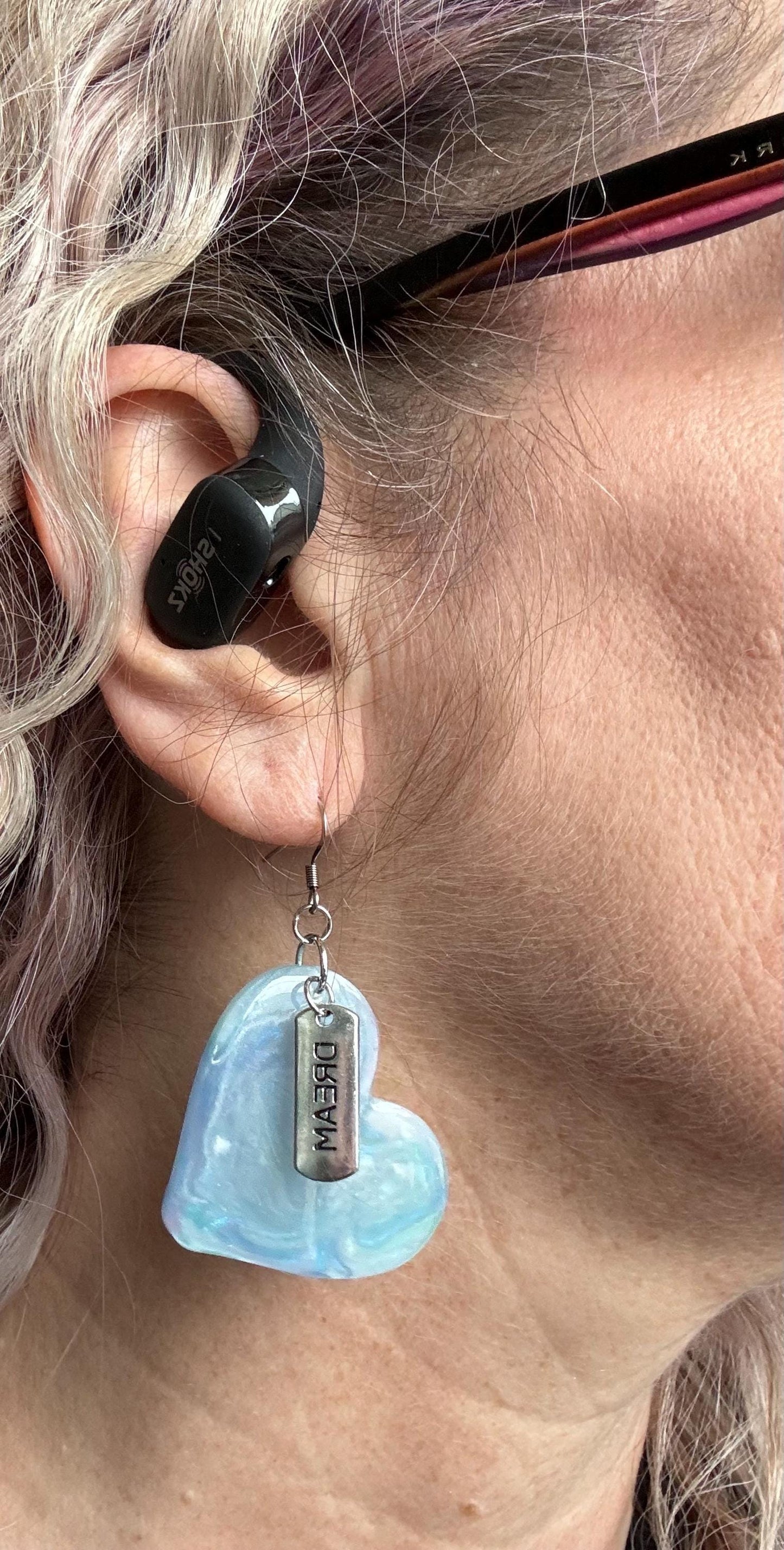 Resin Heart Earrings