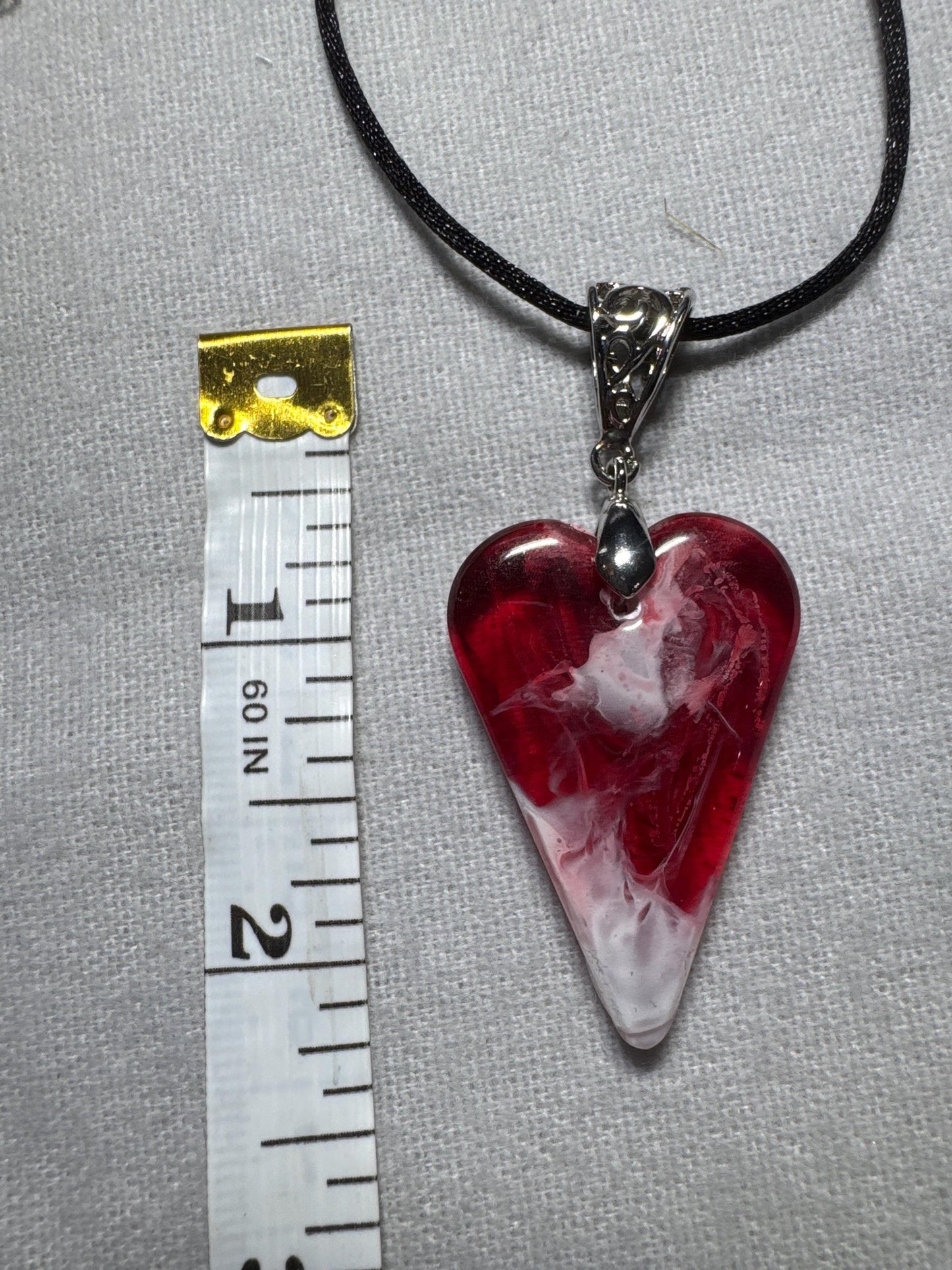 Bleeding Heart Resin Necklace