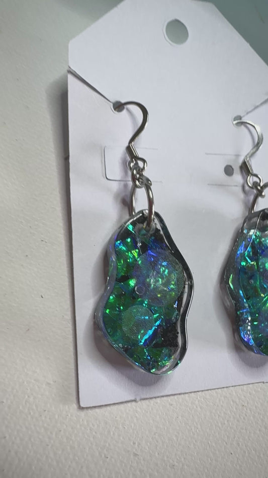 Ocean Opal Iridescent Drop Earrings